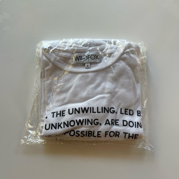 Wildfox We the Unwilling Tee Black/white - S - Picture 2 of 3